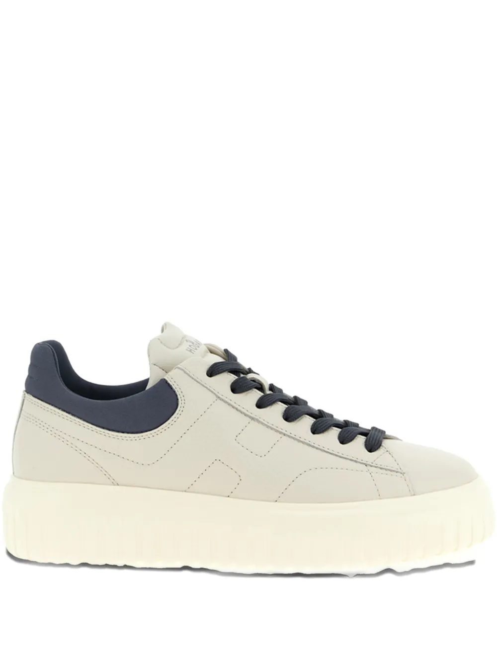 Hogan H-Stripes leather sneakers - Toni neutri