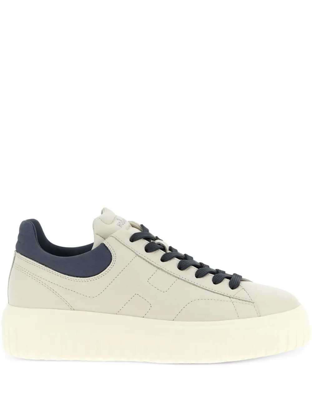 Hogan H-Stripes leather sneakers - Toni neutri