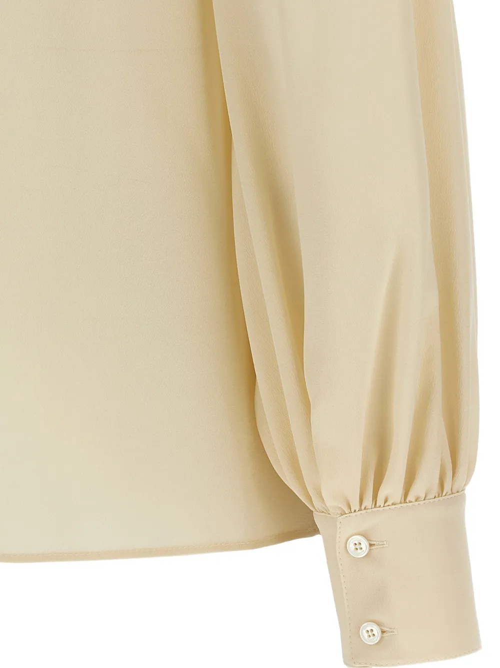 Valentino Garavani Blouse met strikdetail en knoopsluiting Beige