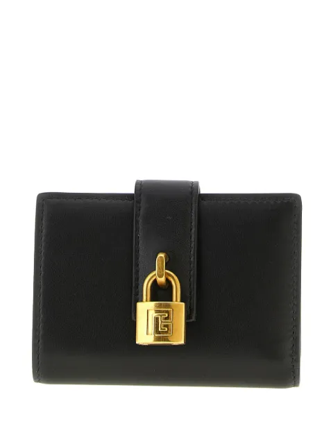 Balmain padlock leather wallet