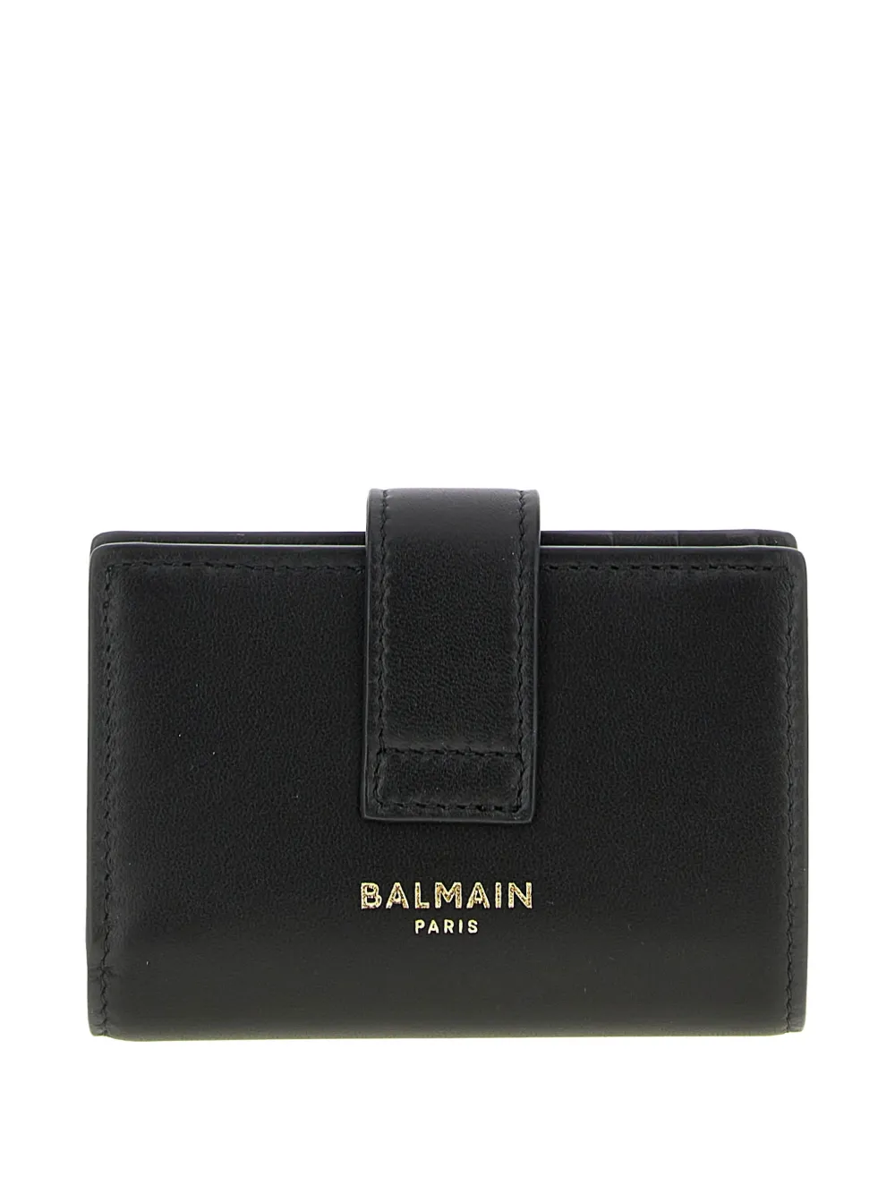 Balmain padlock leather wallet - Zwart
