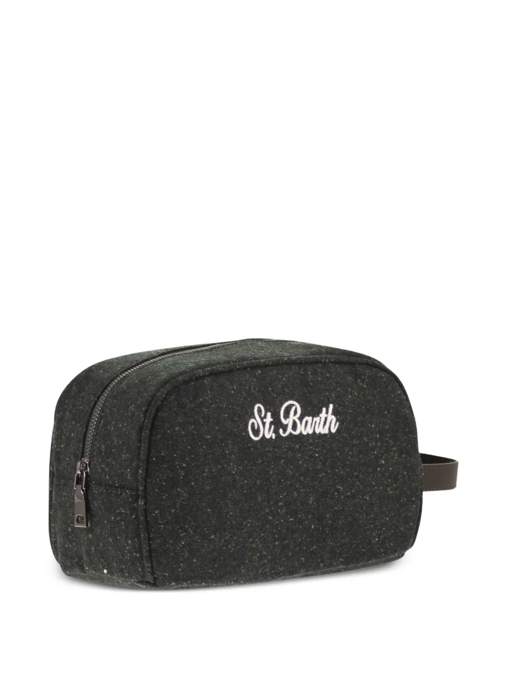MC2 Saint Barth Westwood toilettas met geborduurd logo Groen