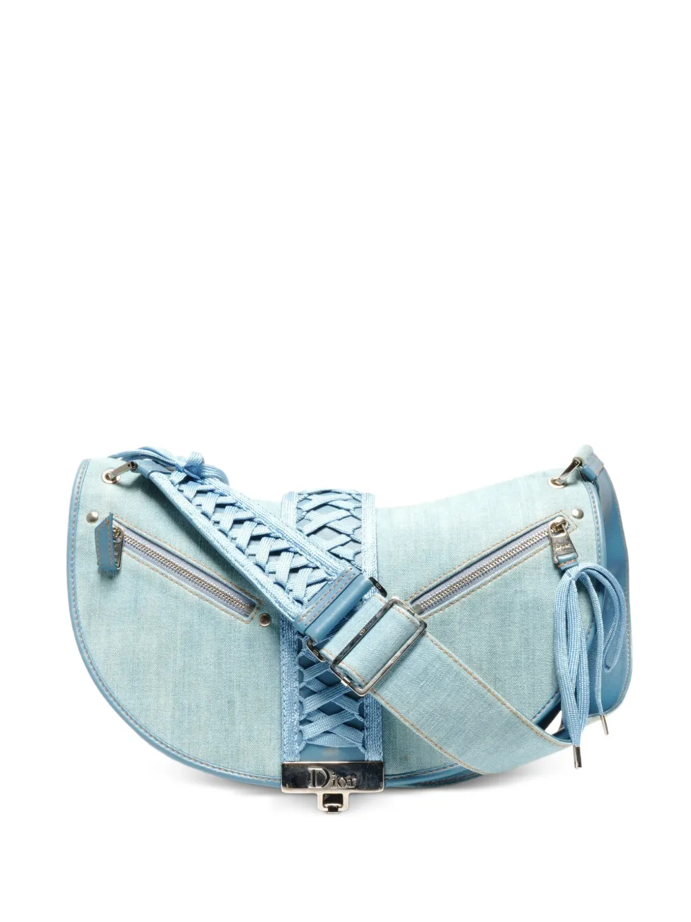 Christian Dior Pre-Owned 2002 denim shoulder bag - Blu