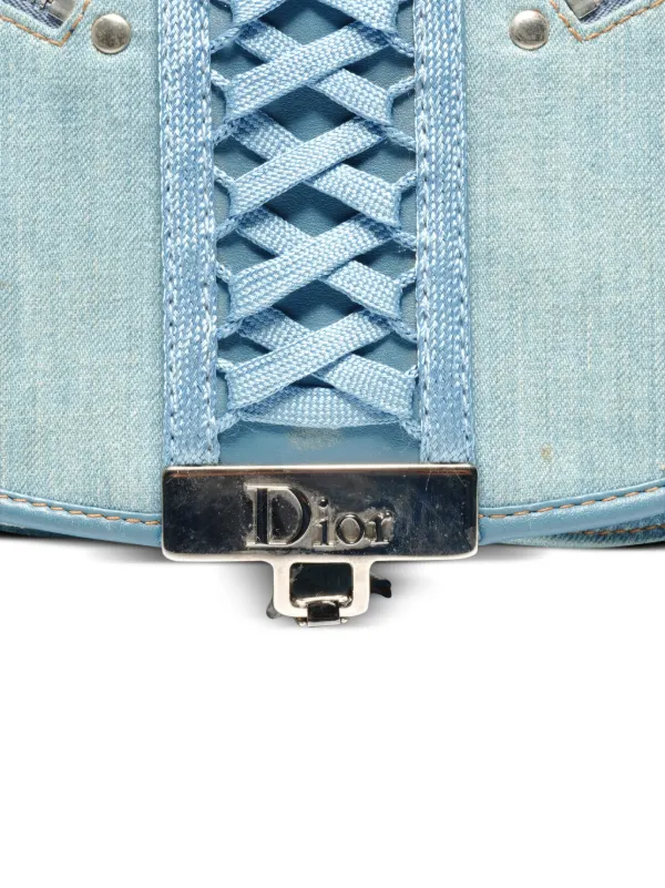 Christian Dior Pre-Owned 2002 デニムショルダーバッグ | ブルー 