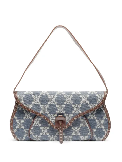 Celine Pre-Owned 2000s macadam-pattern denim tote bag