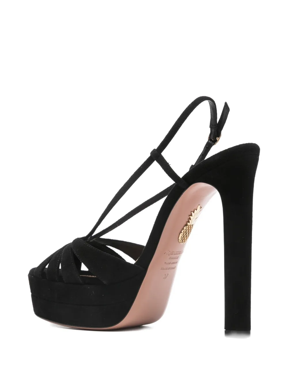 Aquazzura Aimée suède sandalen Zwart