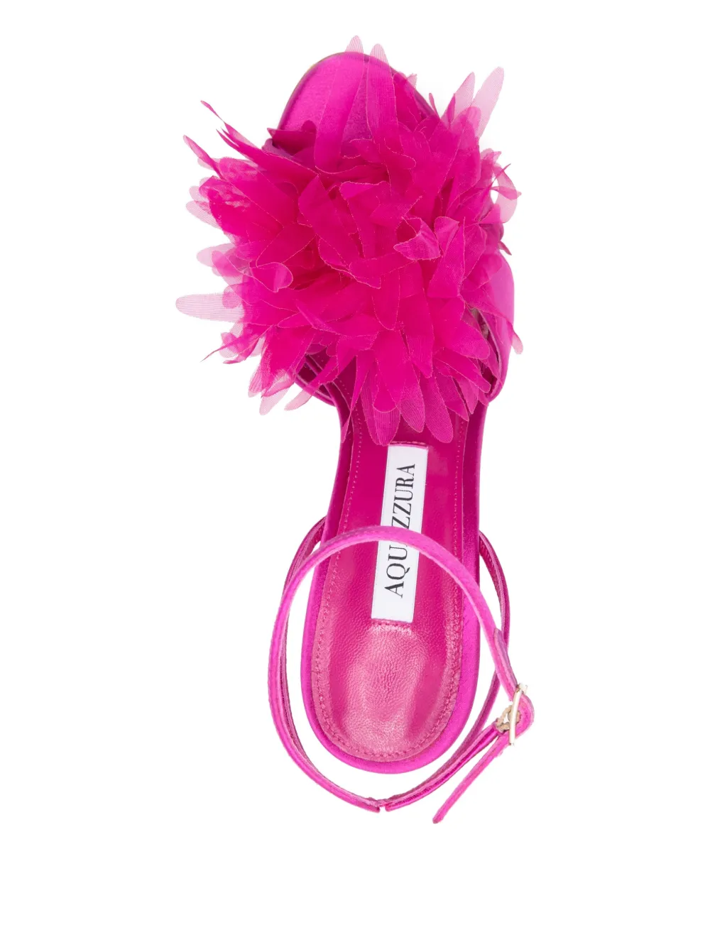 Aquazzura Poème feather-detail sandals Roze