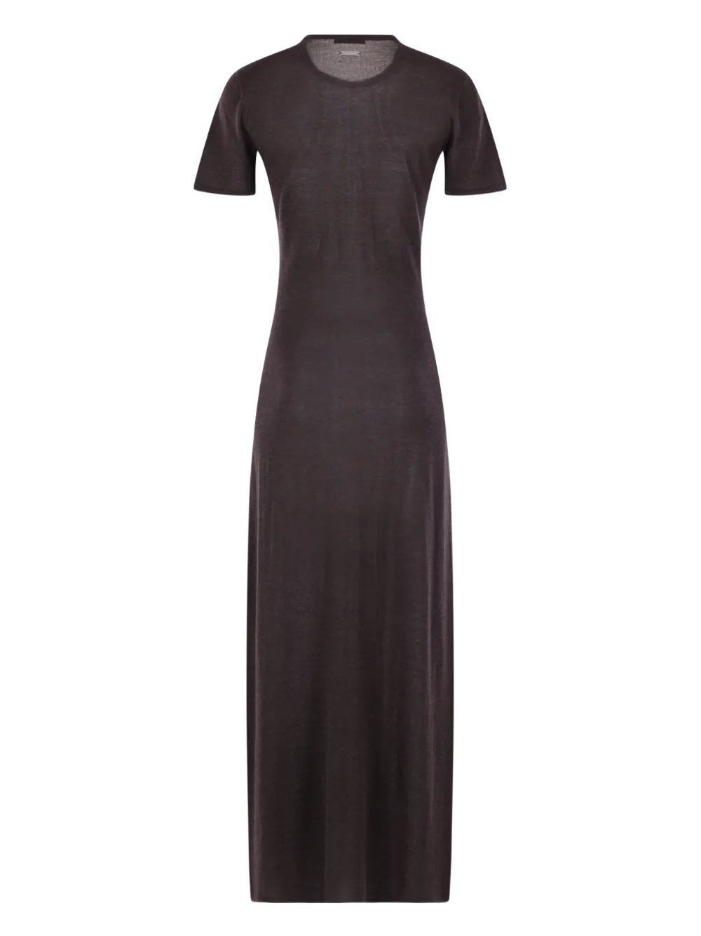 Ferragamo crew-neck short-sleeve maxi dress - Bruin