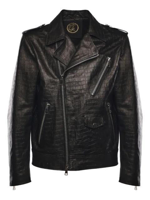 Giuliano Galiano zipped leather jacket