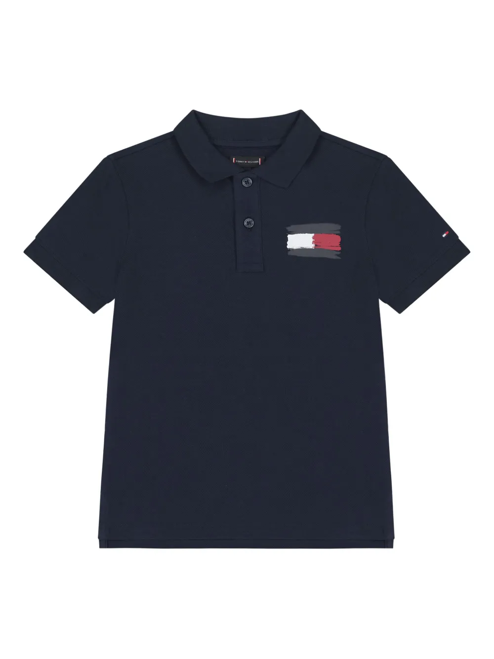Tommy Hilfiger Junior logo cotton polo-shirt - Blu
