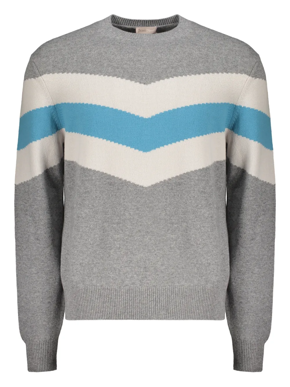 Herno zigzag-stripe sweater | Grey | Image 1