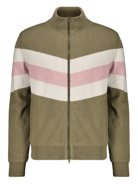 Herno striped high-neck cardigan