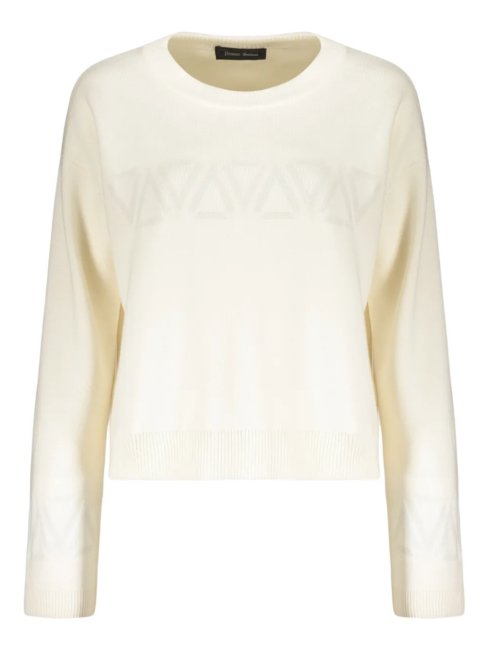 Herno crew-neck cropped sweater - Toni neutri