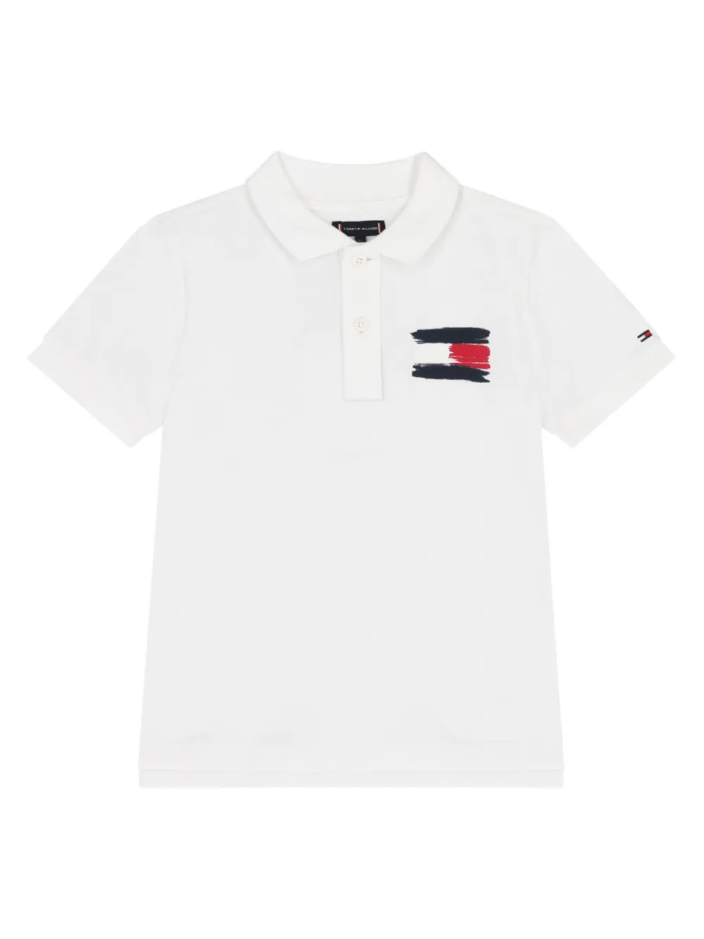 Tommy Hilfiger Junior logo polo shirt - Bianco