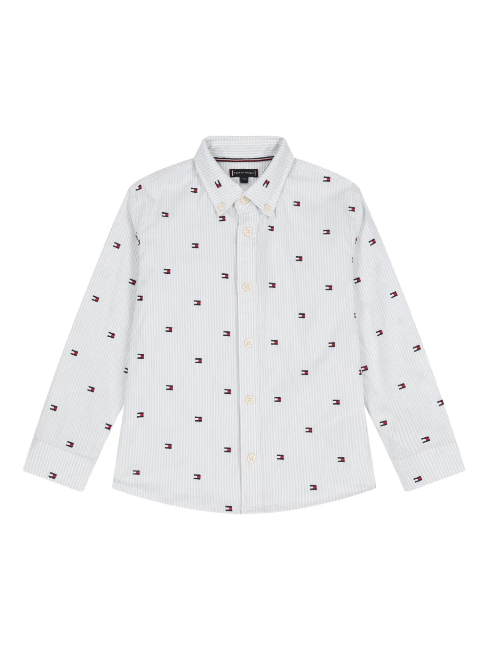 Tommy Hilfiger Junior logo striped shirt - Bianco