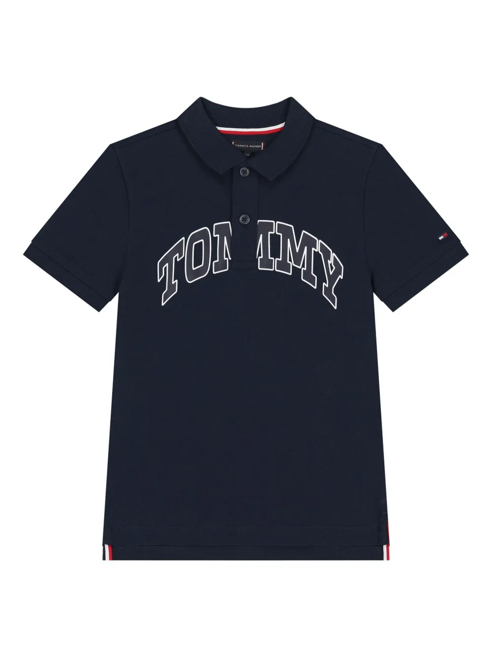 Tommy Hilfiger Junior logo cotton polo shirt - Blu