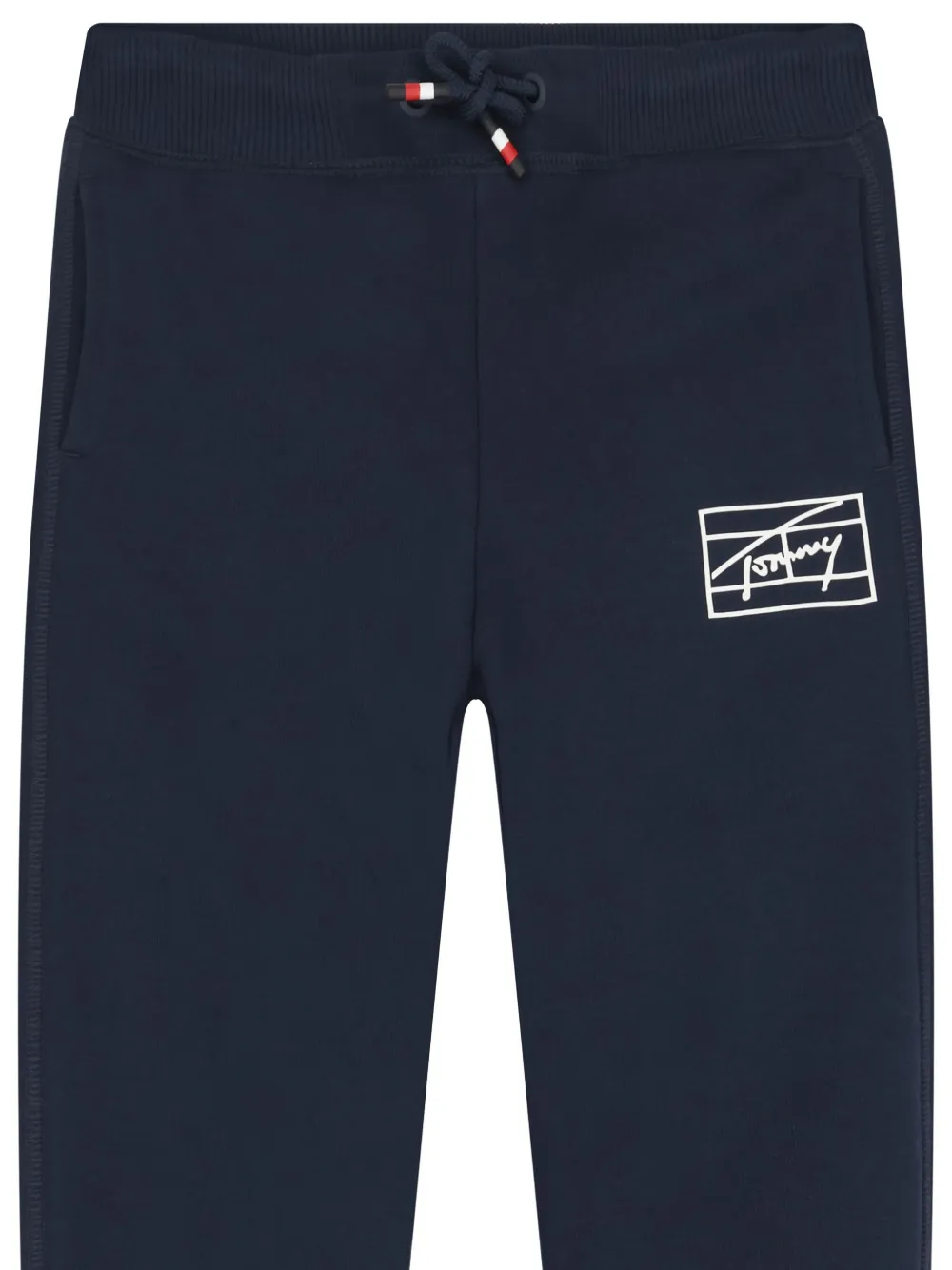Tommy Hilfiger Junior Katoenen broek met logo Blauw