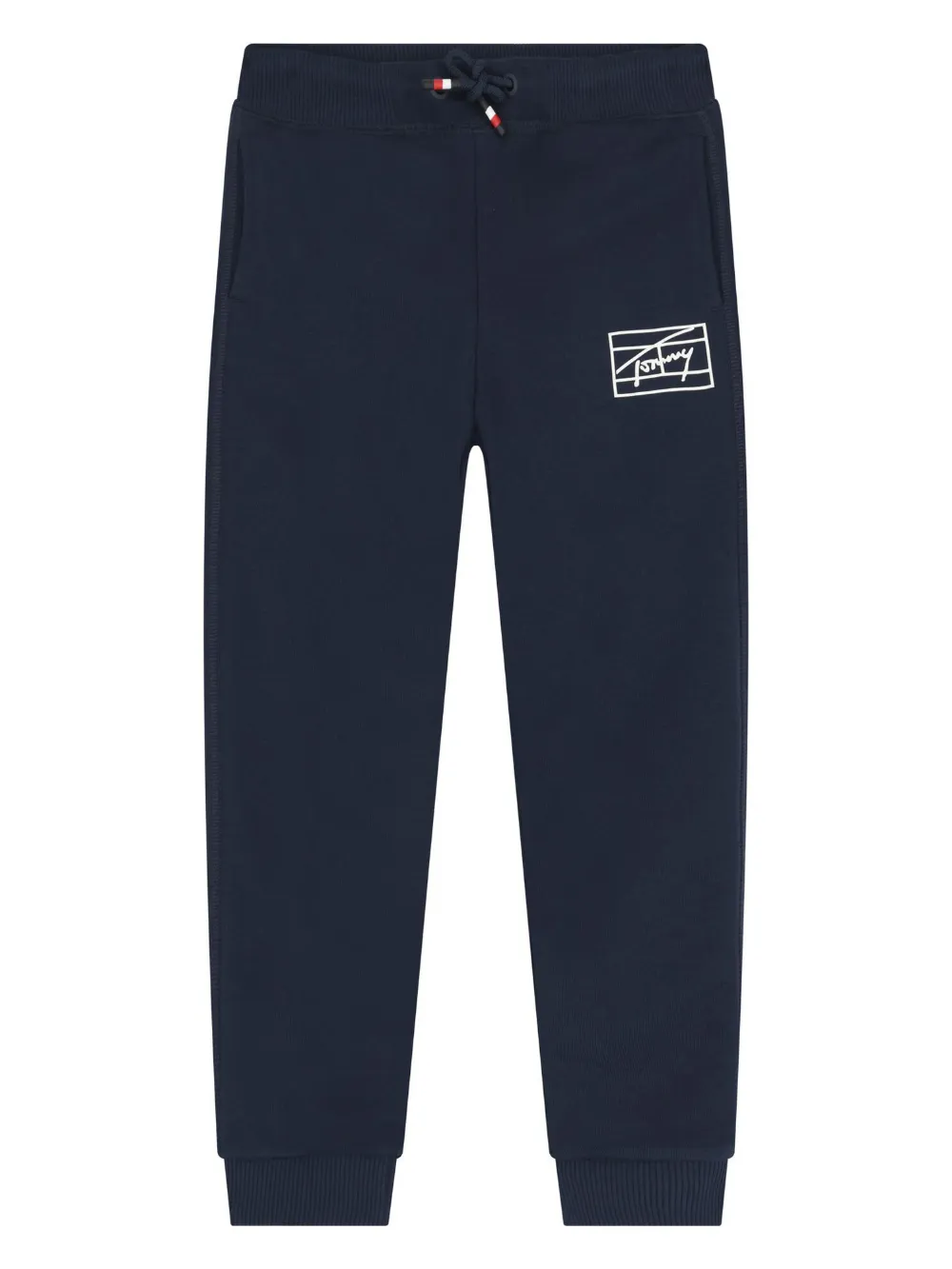 Tommy Hilfiger Junior logo cotton trousers - Blu