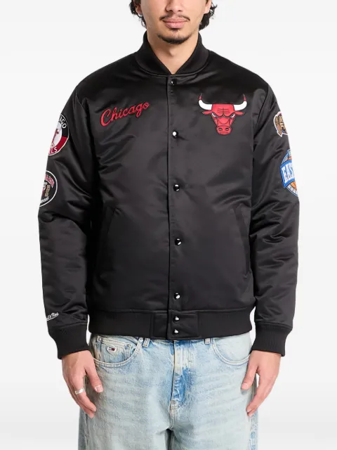 Mitchell & Ness x Chicago Bulls NBA Blackout bomber jacket