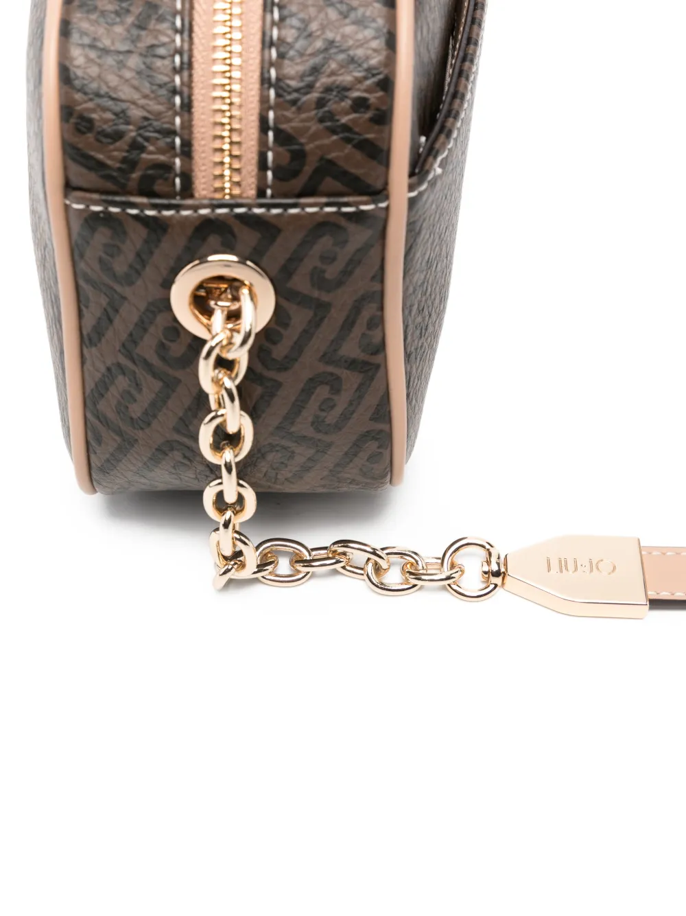Logo-Print Chain Cross Ody Bag