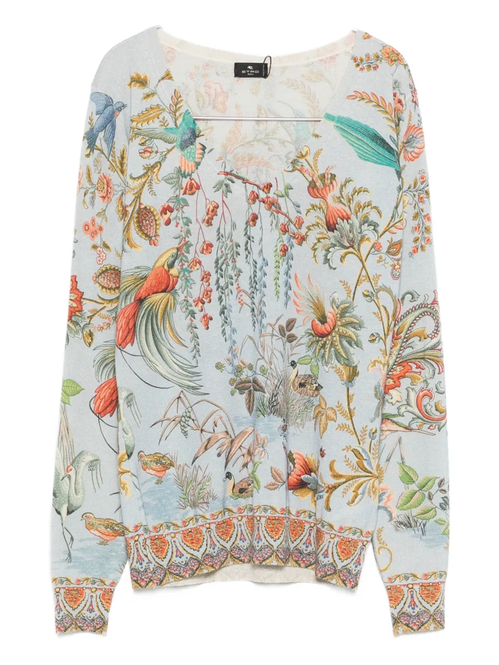 ETRO floral-patterned sweater - Blu