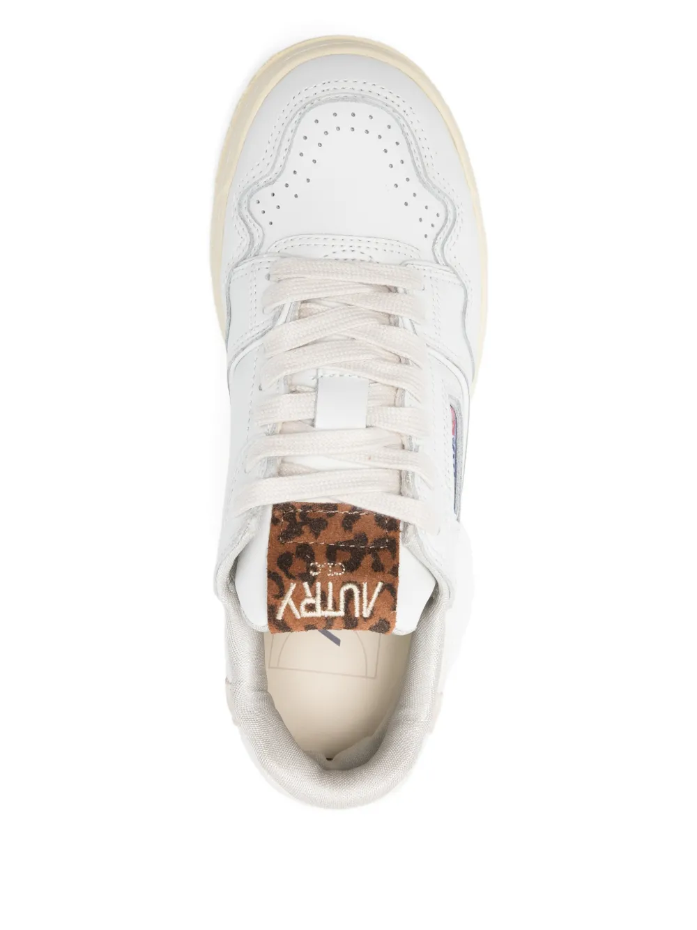 Autry CLC sneakers met luipaardprint Wit