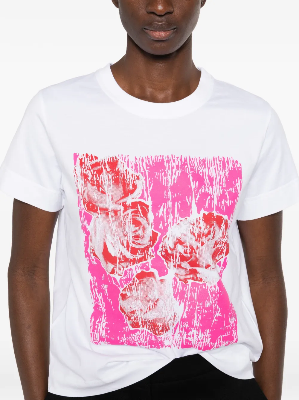 Givenchy T-shirt met bloemenprint Wit