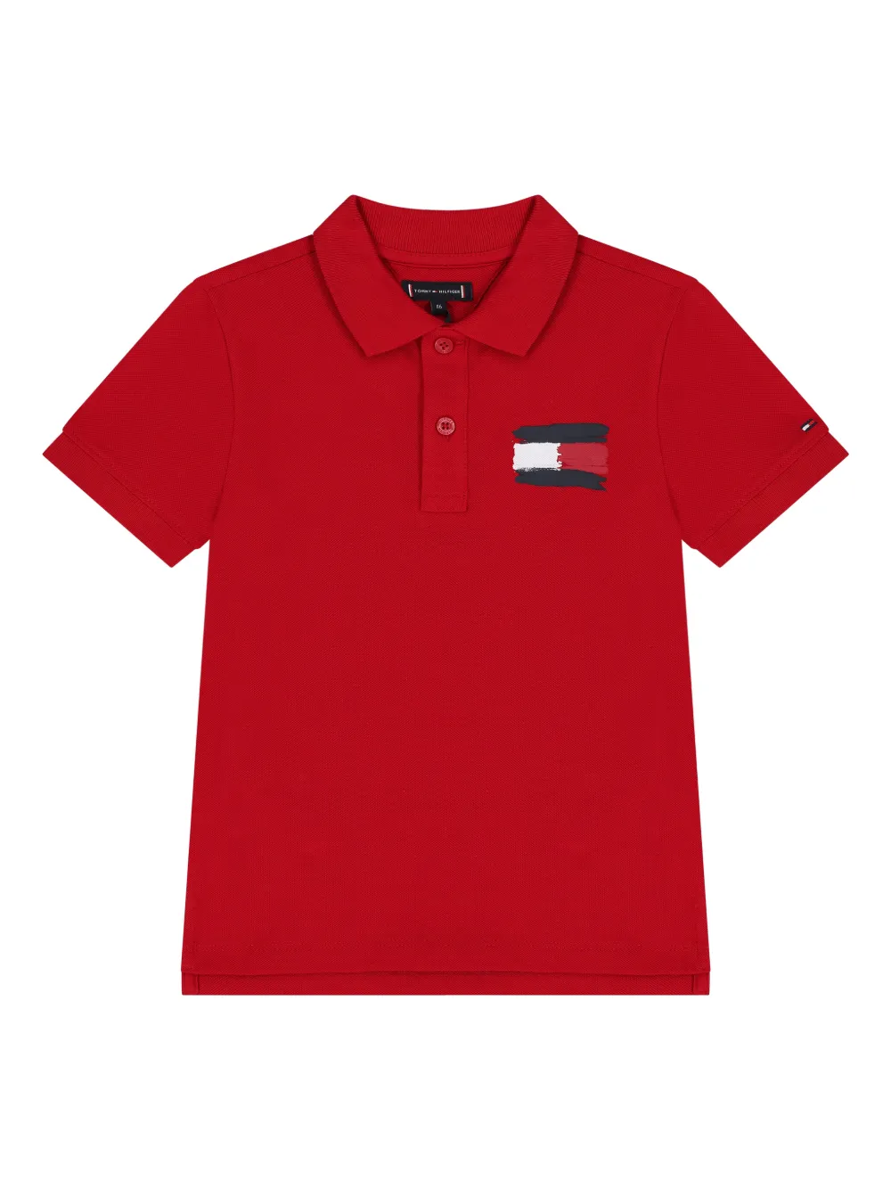 Tommy Hilfiger Junior logo cotton polo-shirt - Rosso
