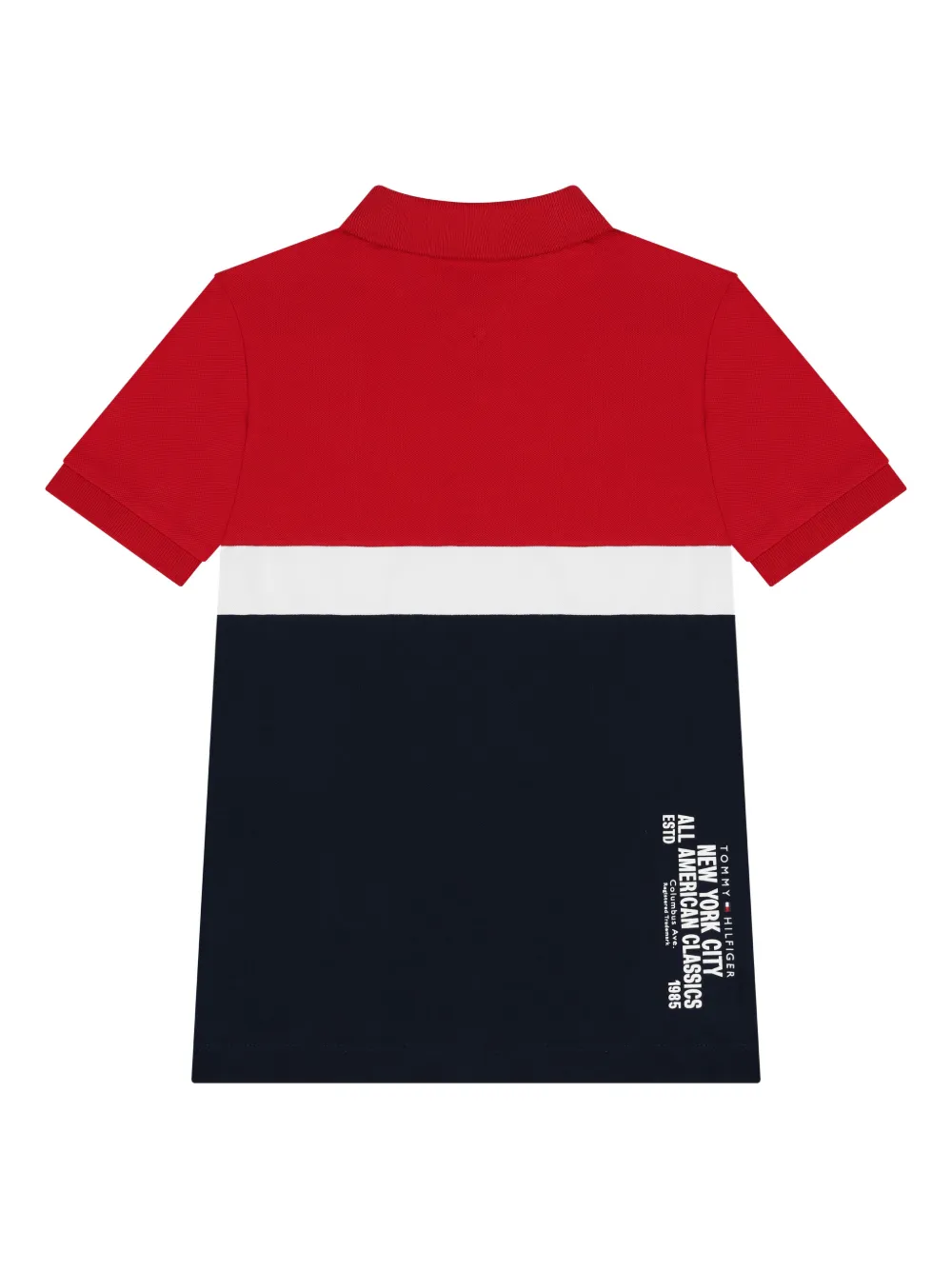 Tommy Hilfiger Junior Poloshirt met colourblocking en logo Rood