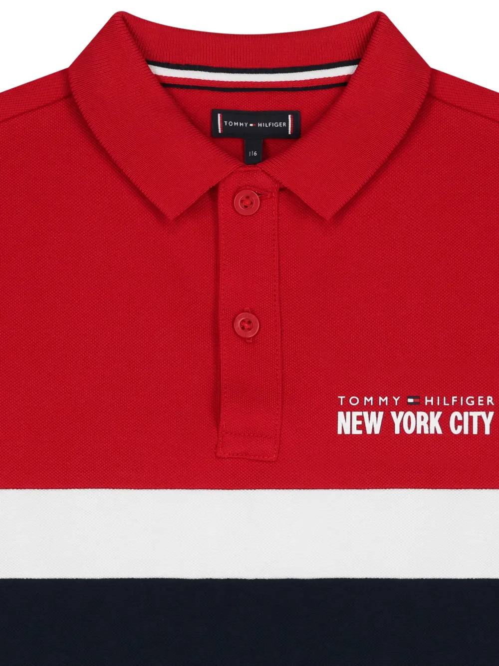 Tommy Hilfiger Junior Poloshirt met colourblocking en logo Rood