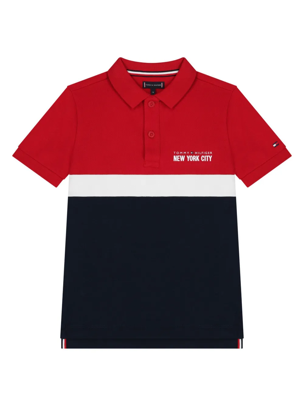Tommy Hilfiger Junior colourblock logo polo shirt - Rosso