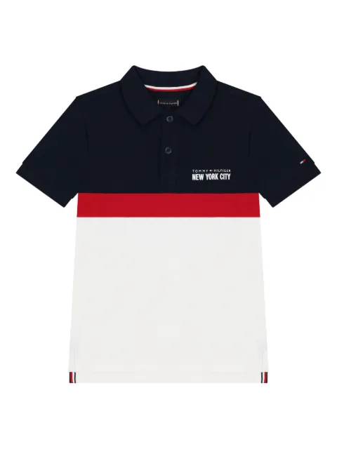 Tommy Hilfiger Junior logo colour-block polo T-shirt