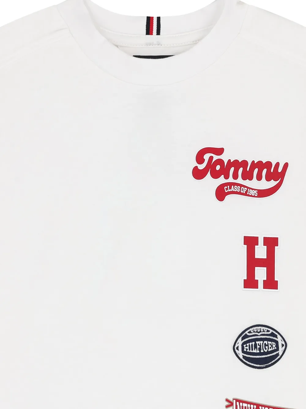 Tommy Hilfiger Junior Katoenen T-shirt Wit