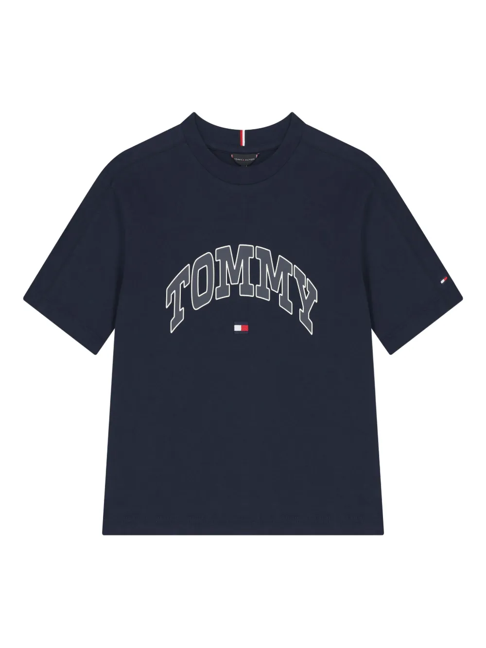Tommy Hilfiger Junior logo navy T-shirt - Blu