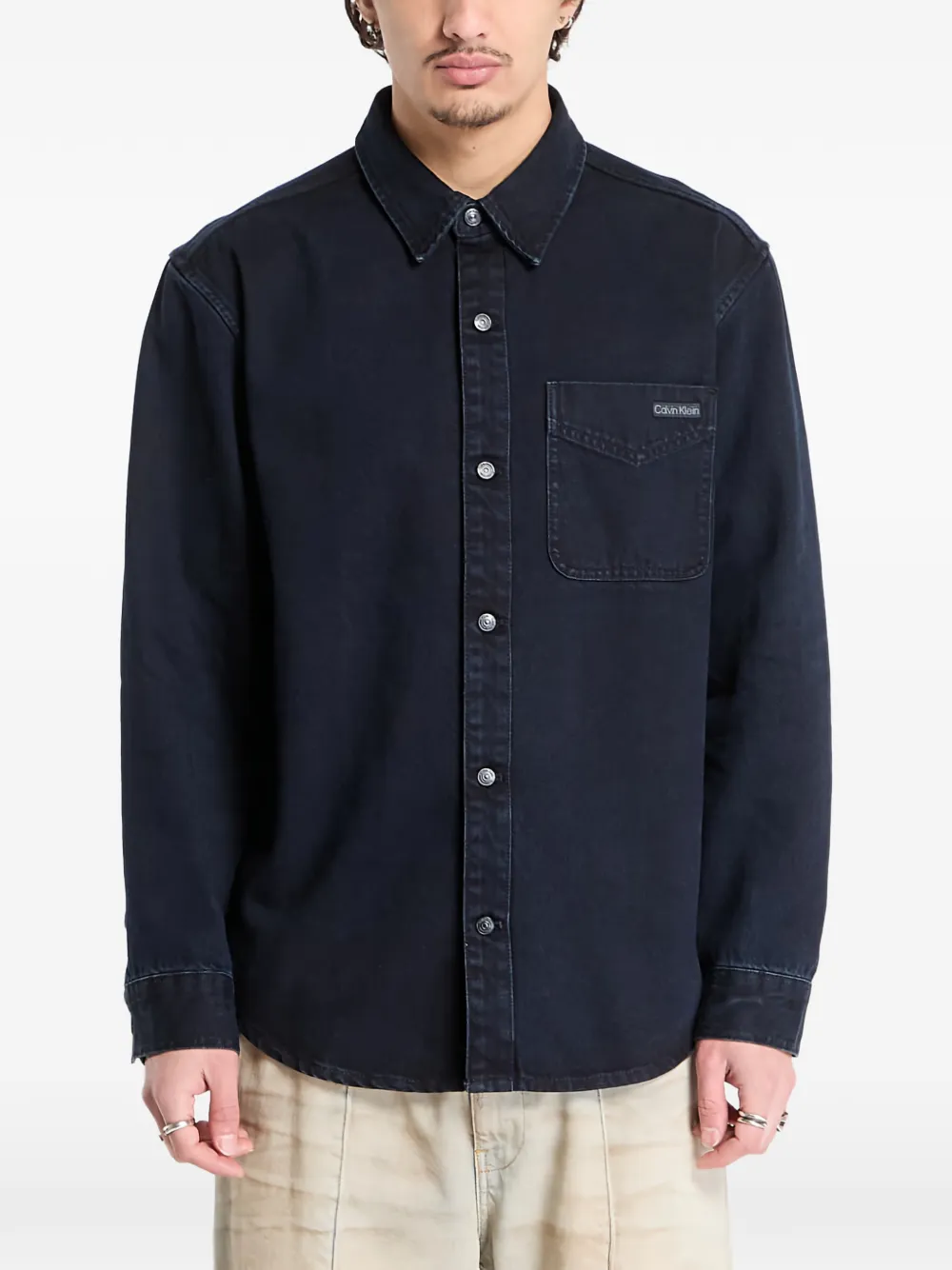 Calvin Klein pocket stone shirt - Blu