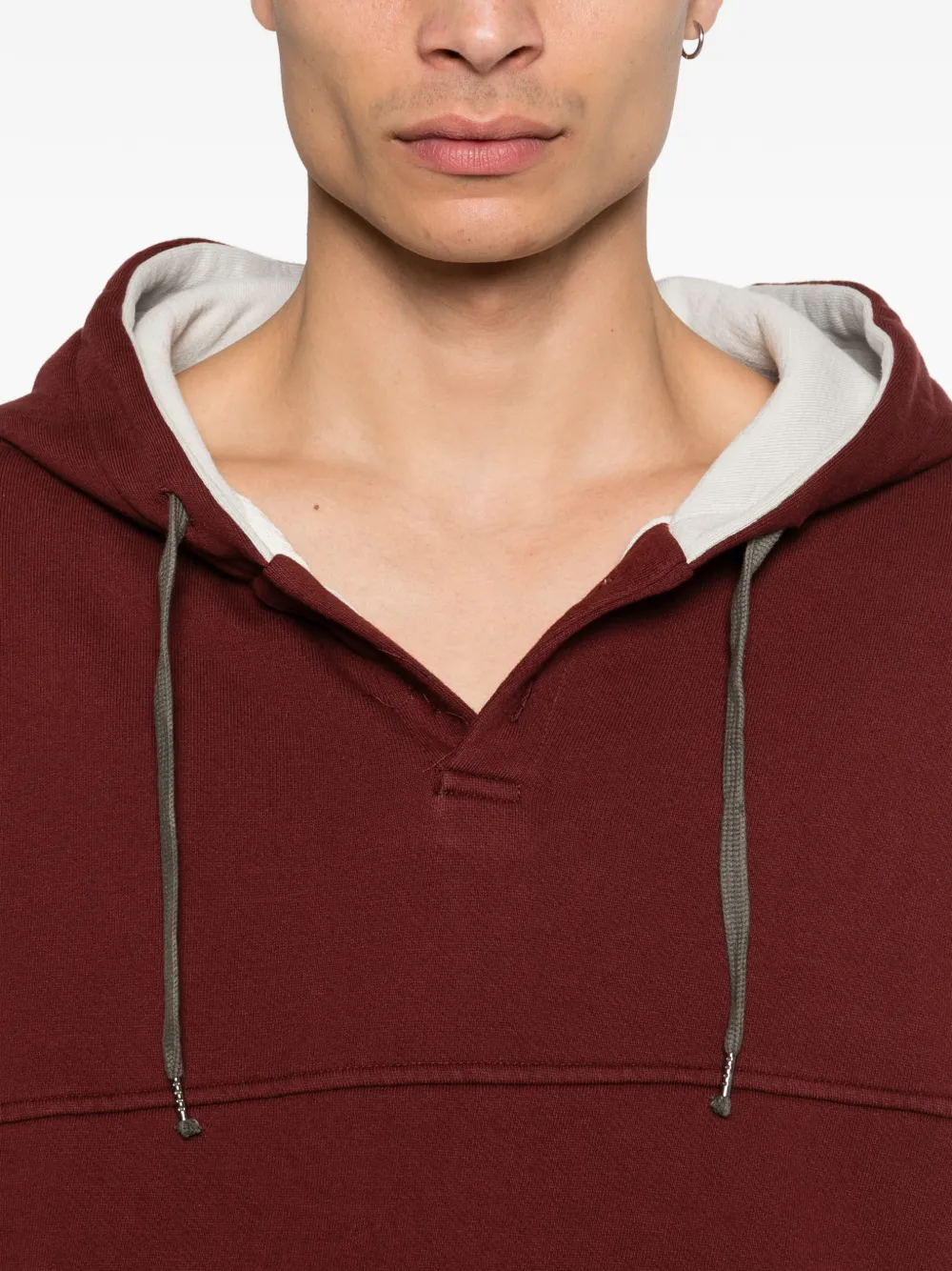 Maison Margiela Hoodie met opgestikte zak Rood