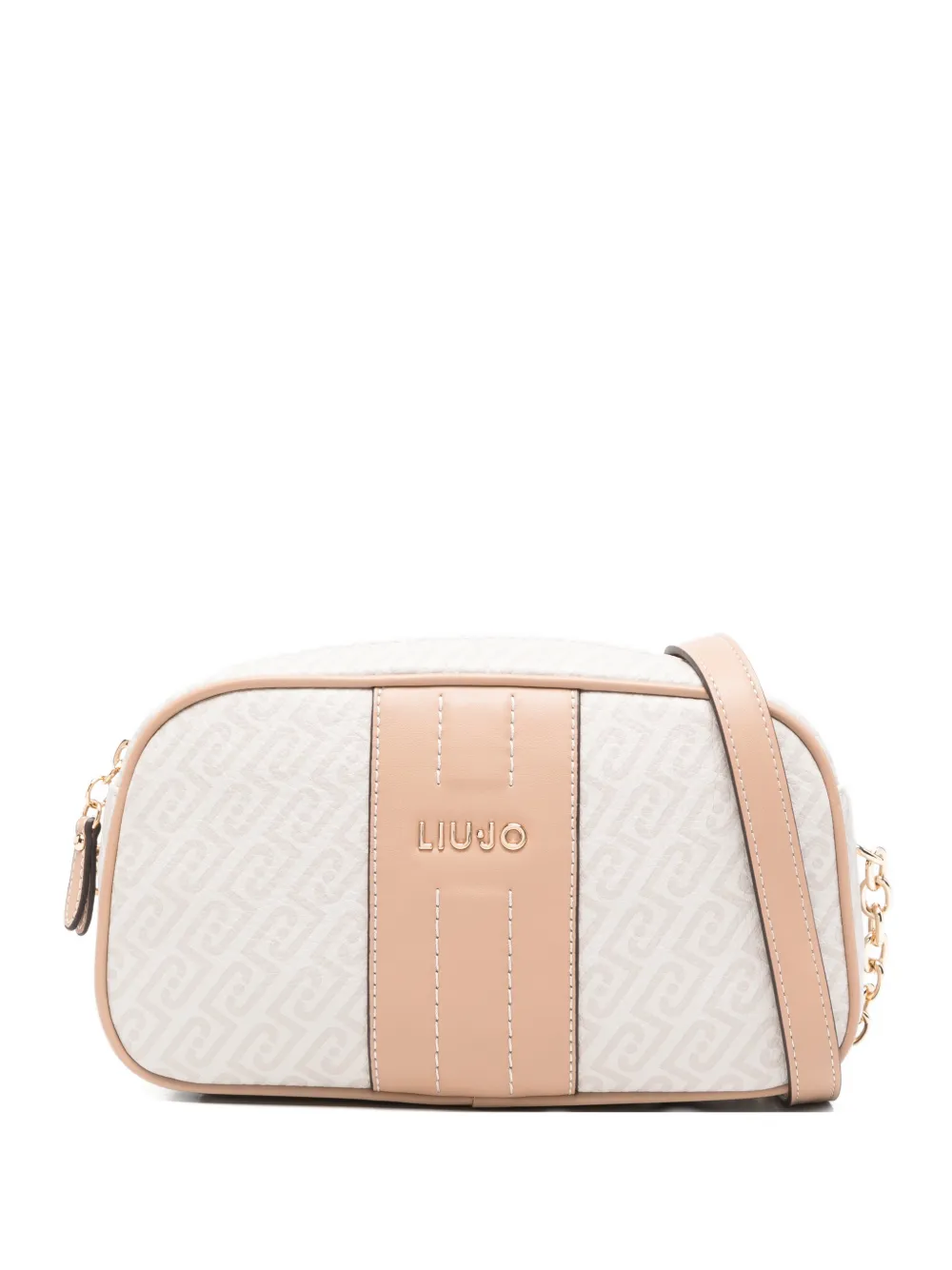 LIU JO pattern zip cross body bag - Nude