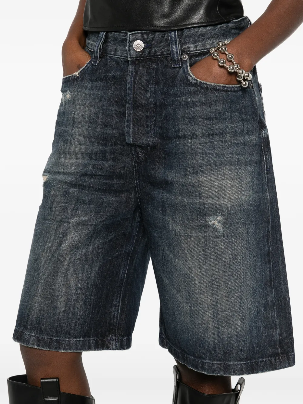 Diesel De-sire shorts met gerafeld detail Blauw