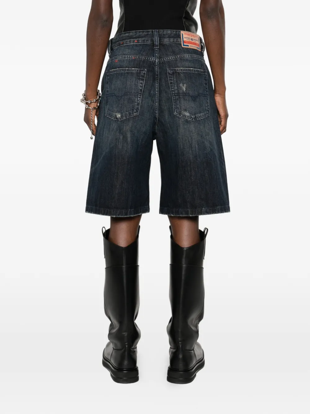Diesel De-sire shorts met gerafeld detail Blauw