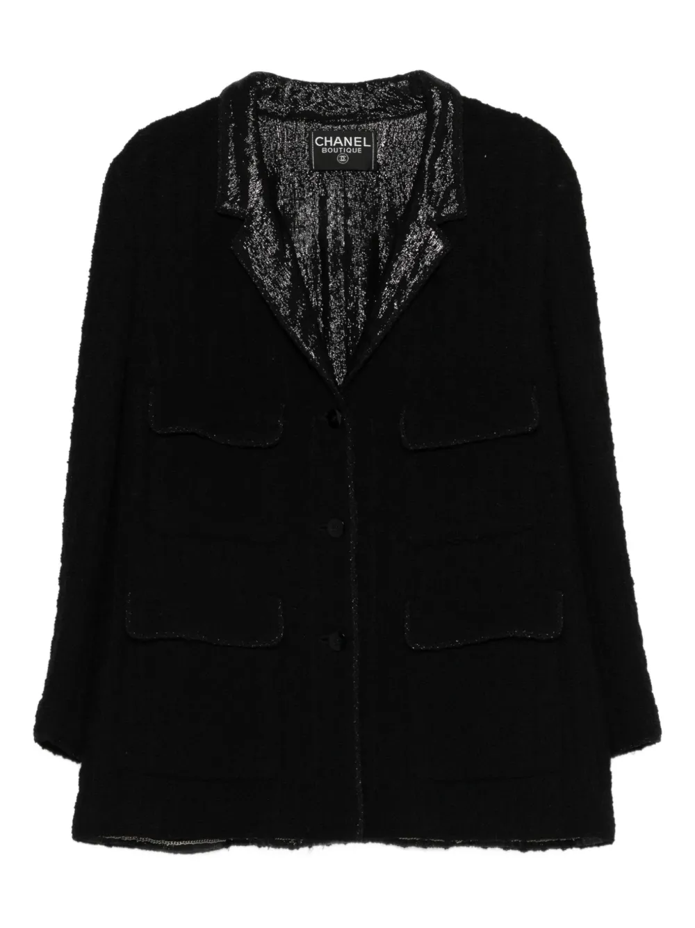 CHANEL Pre-Owned 2000s tweed jacket - Schwarz