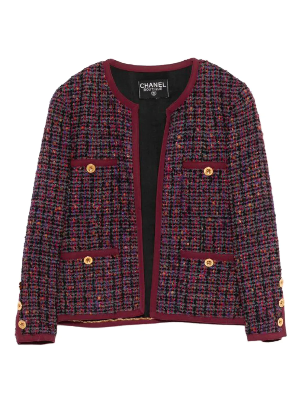 CHANEL Pre-Owned 2000s tweed jacket - Viola