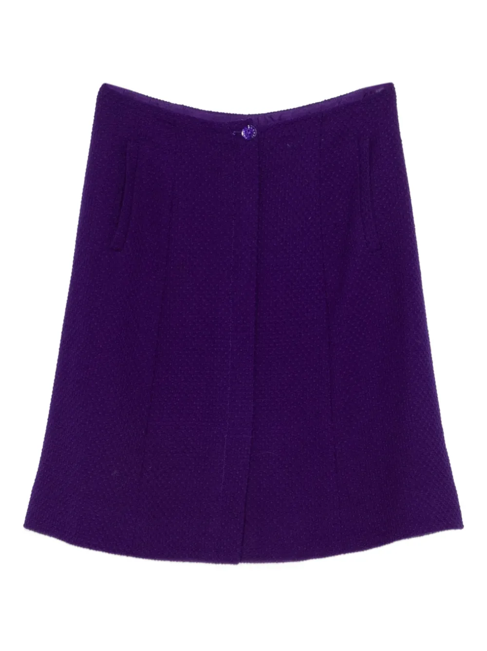 CHANEL Pre-Owned tweed button skirt - Viola