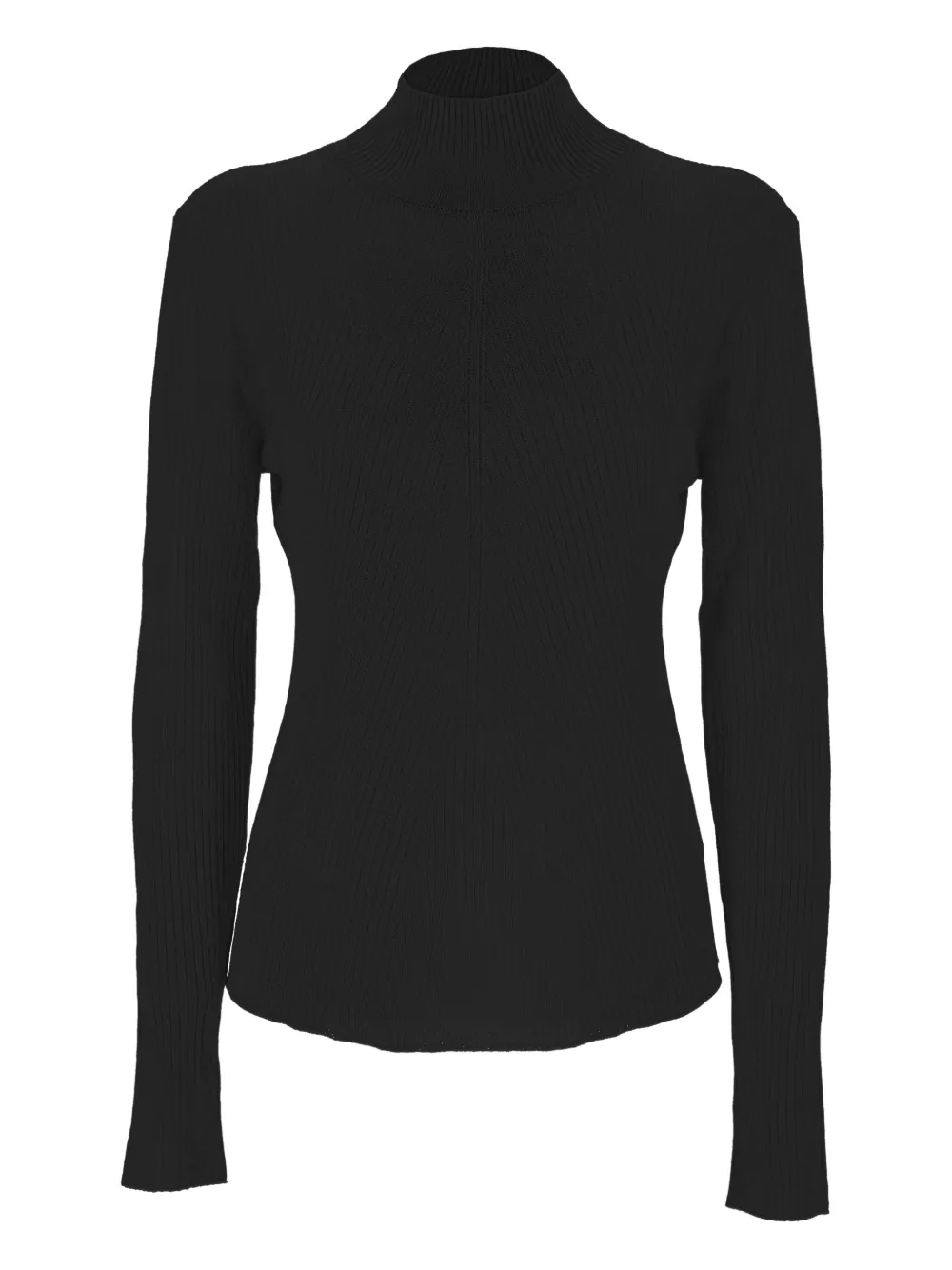Hemisphere ribbed black sweater - Nero