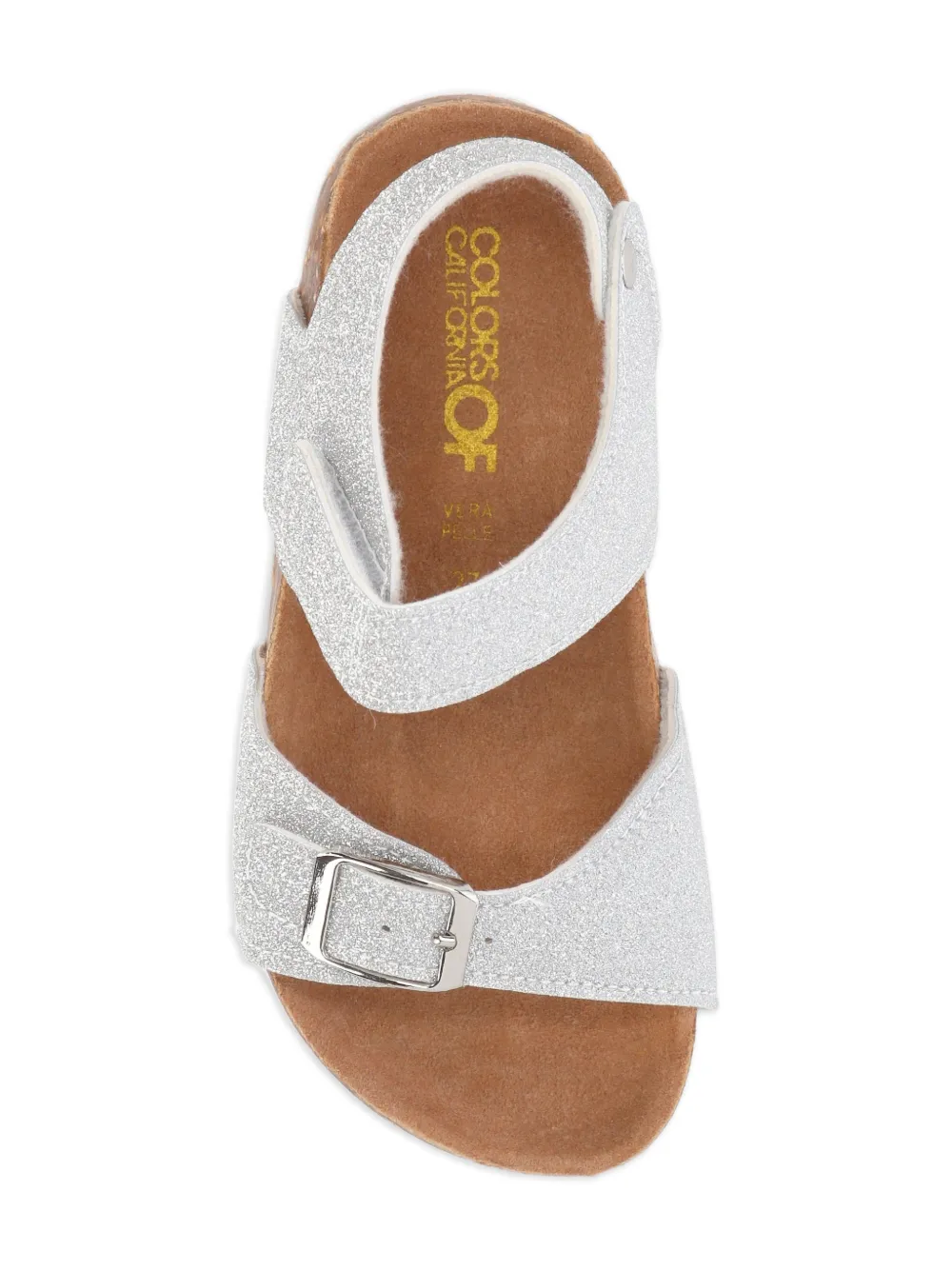 Colors Of California Sandalen met glitter gesp Zilver