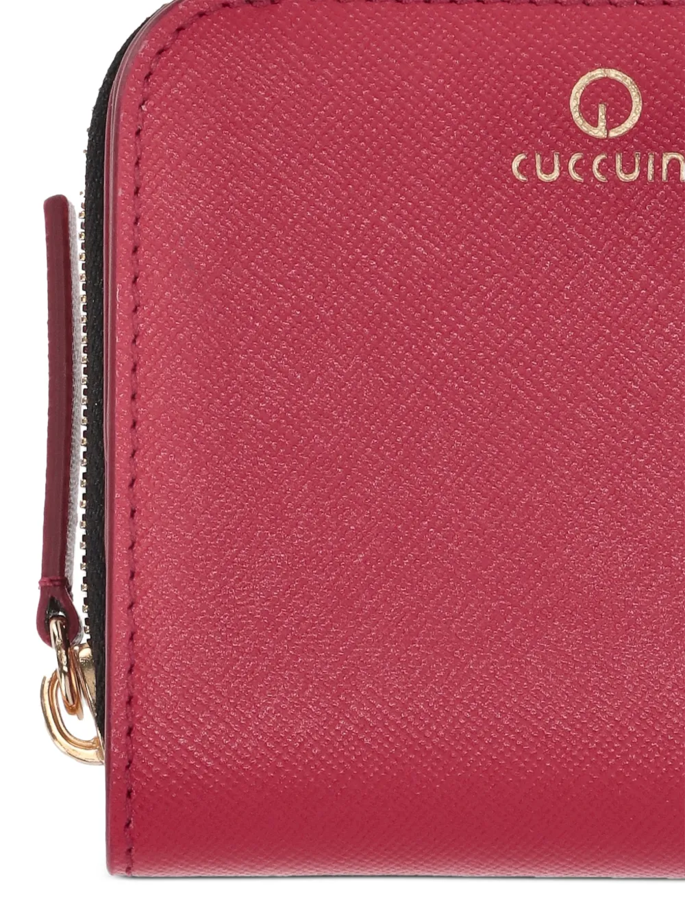 GIANNI CUCCUINI Portemonnee met rits en logo Rood