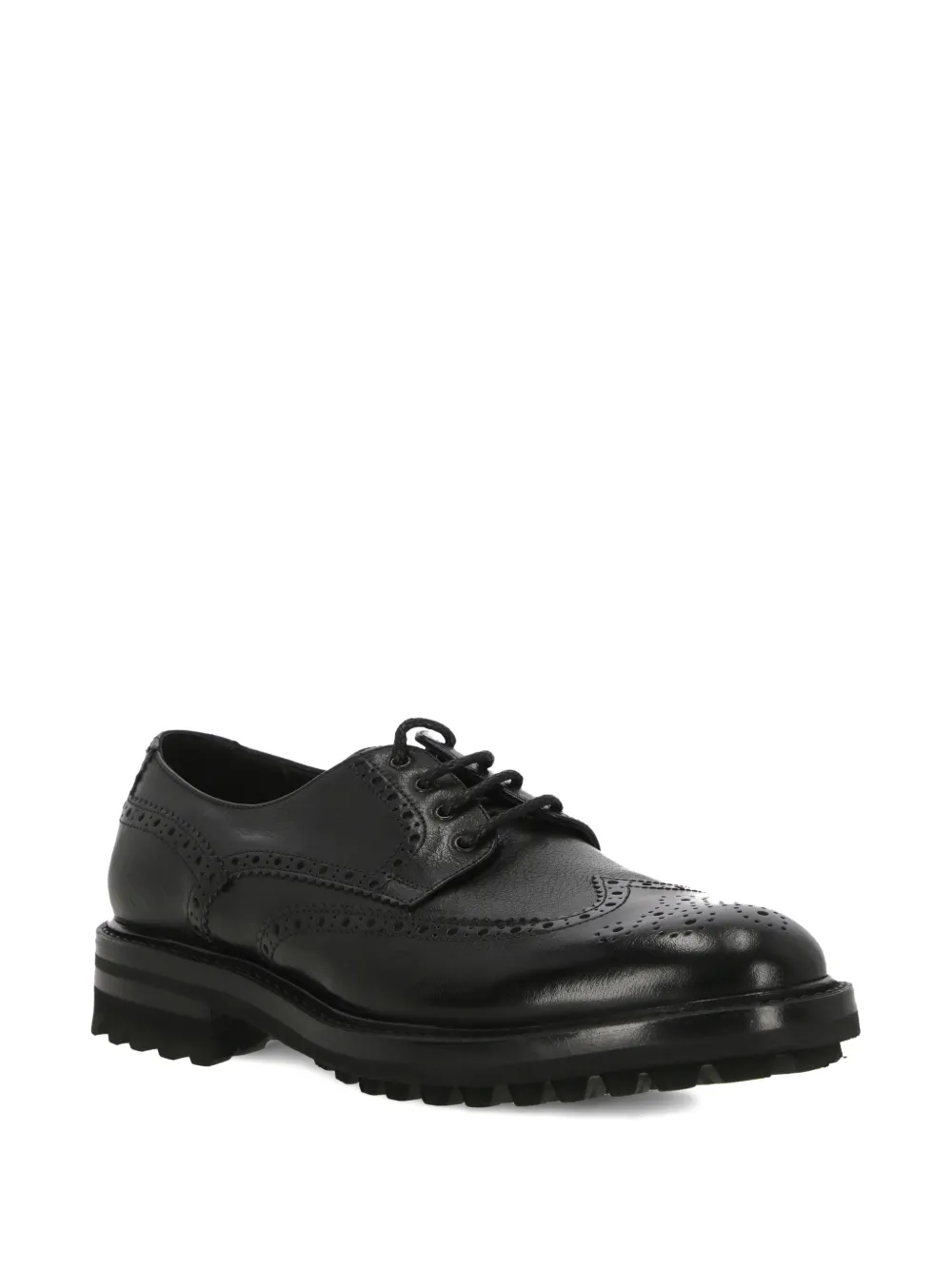 Ortigni lace-up black derby shoes Zwart