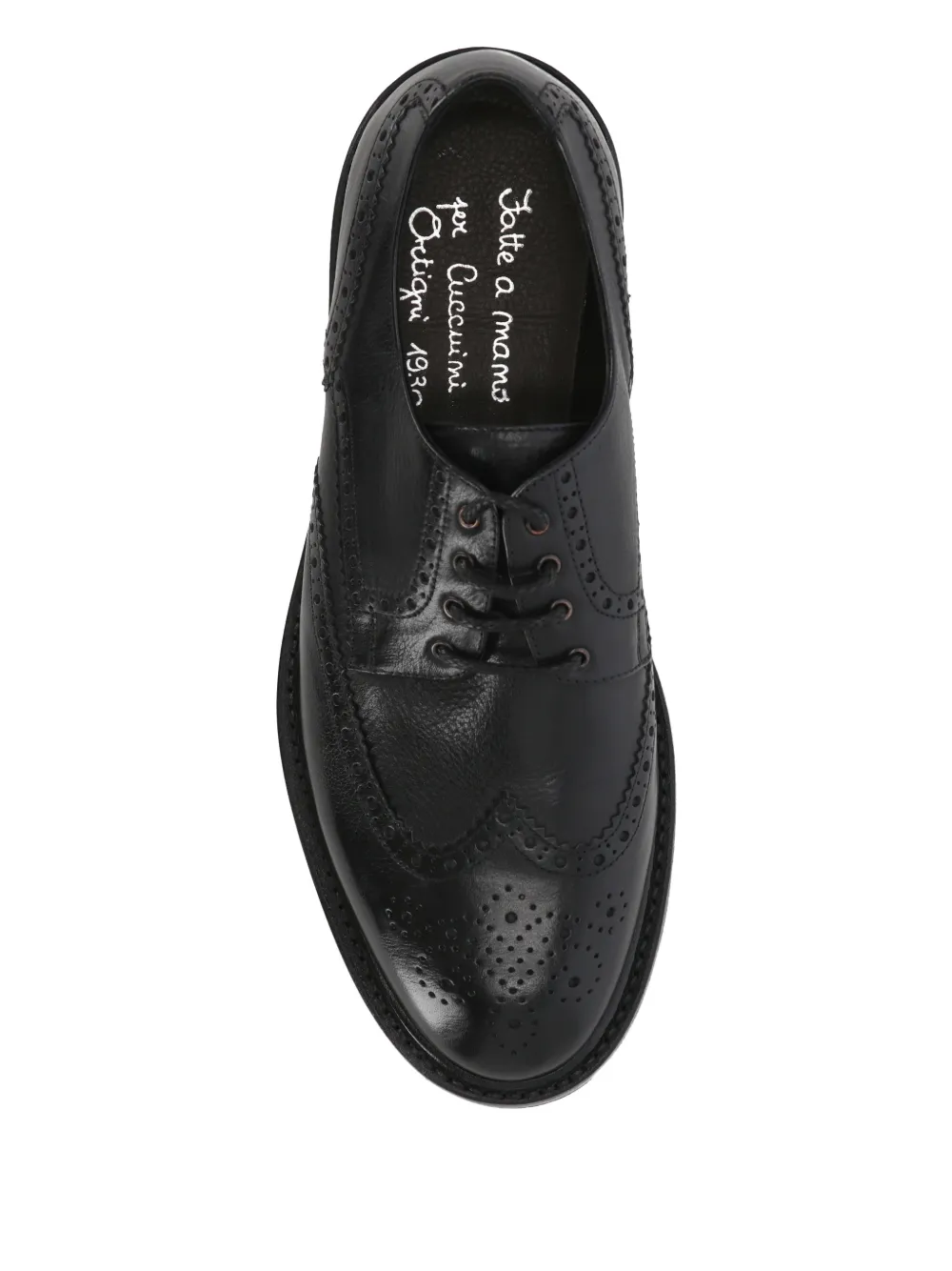 Ortigni lace-up black derby shoes Zwart
