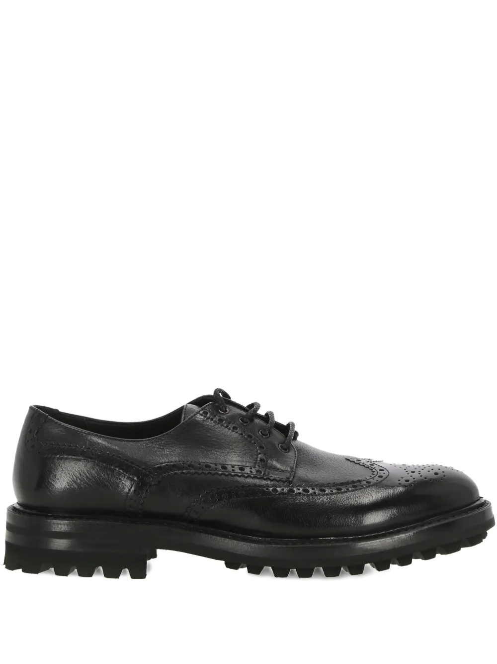 Ortigni lace-up black derby shoes Zwart