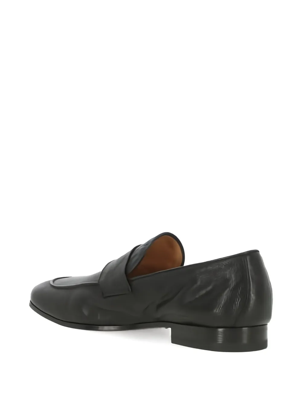 Ortigni leather penny loafers Zwart