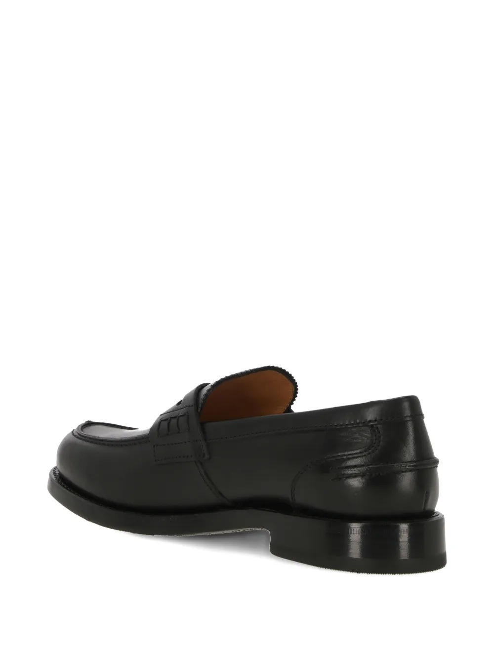 Ortigni Leren penny loafers Zwart